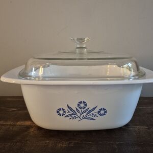 Vintage Corning Ware Blue Cornflower 16 Cup Roaster